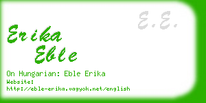 erika eble business card